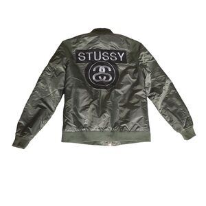 Stussy Jacket Mens Small World Tour Big Logo Full Zip